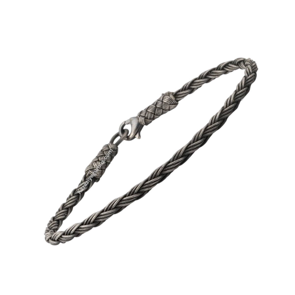 1000 Carat Triple Knit Oxidized Kazaziye Bracelet