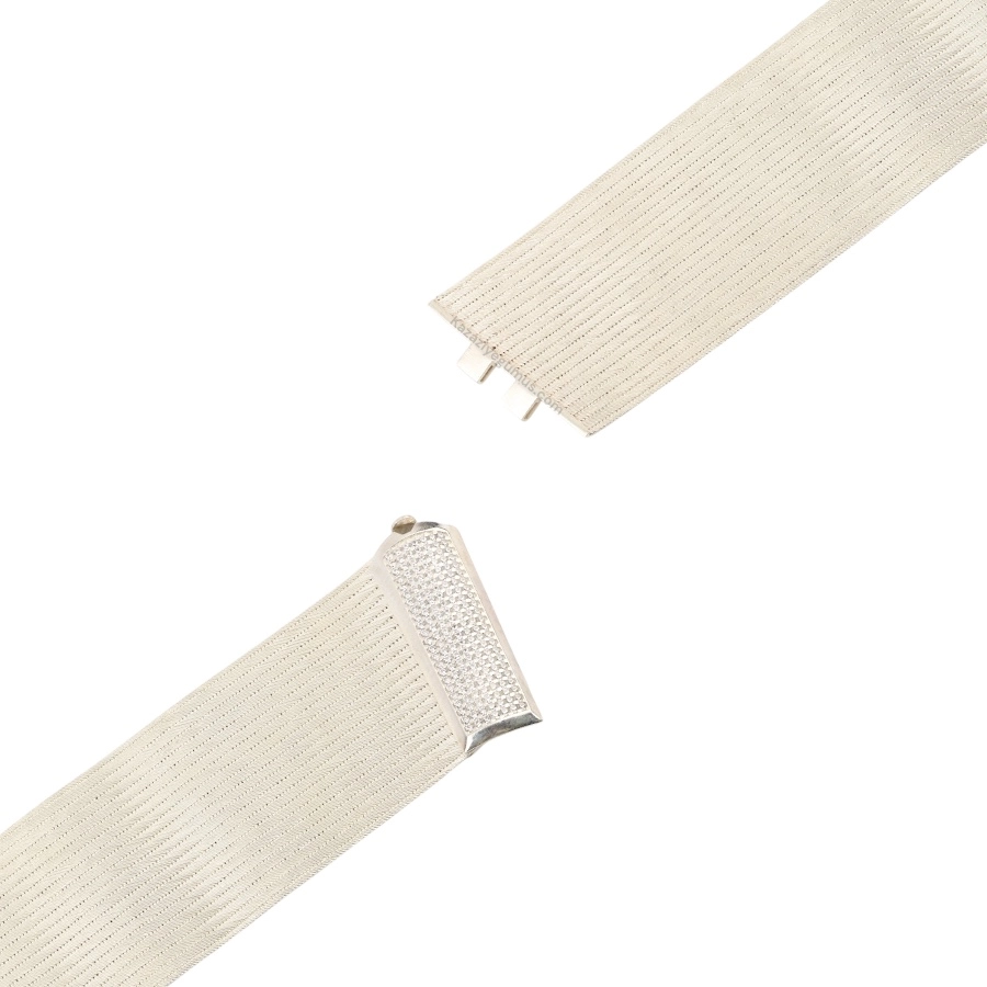 21 Row Classic Trabzon Straw Silver Bracelet