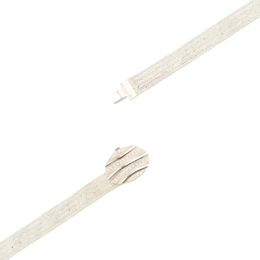 5 Row Classic Trabzon Wicker Silver Bracelet