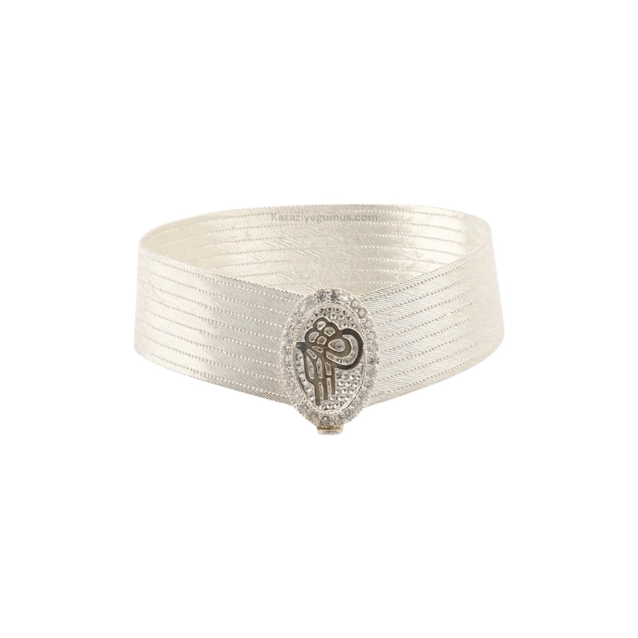 9 Row Tughra Trabzon Hasırı Silver Bangle