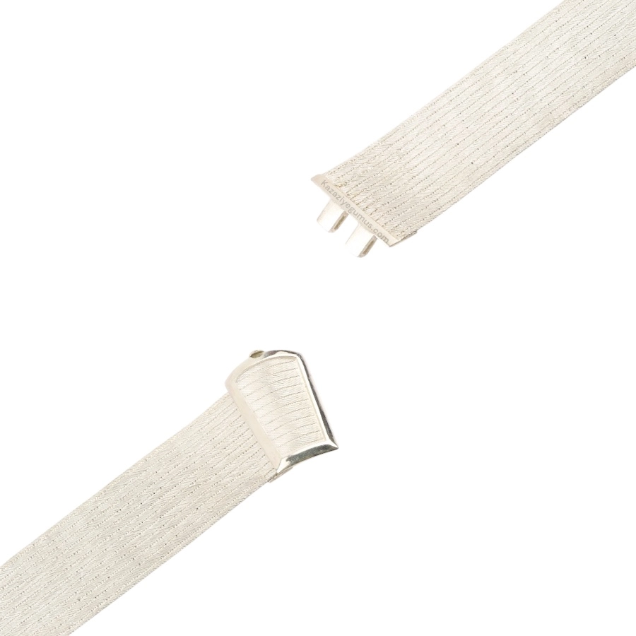 13 Row Classic Buckle Trabzon Wicker Silver Bracelet