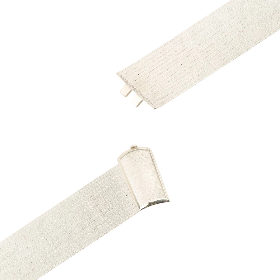 15 Row Stone Model Trabzon Wicker Silver Bracelet