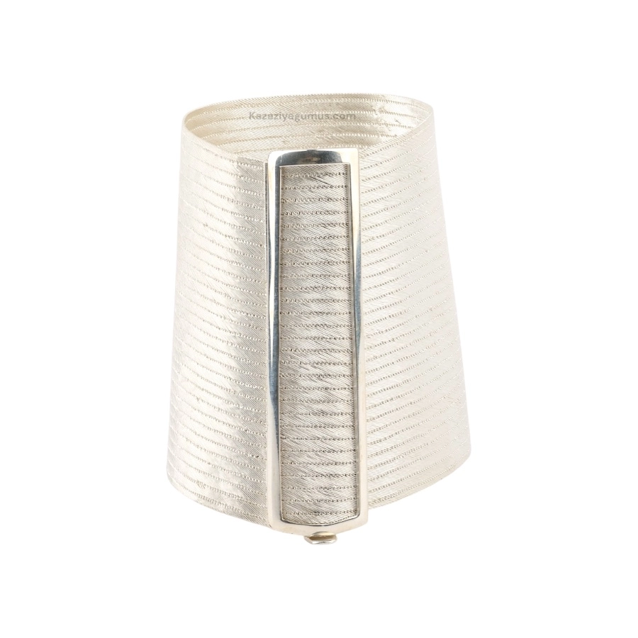 31 Row Klasik Trabzon Hasırı Silver Bangle