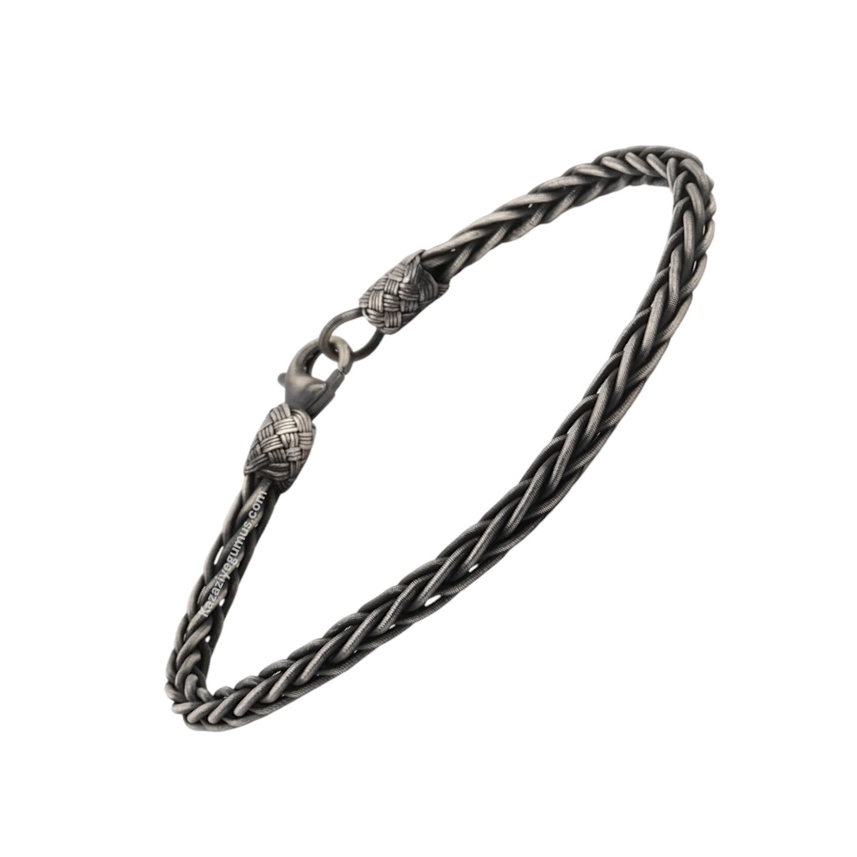 1000 Ayar Tilki Örgü Oksitli Kazaziye Bileklik