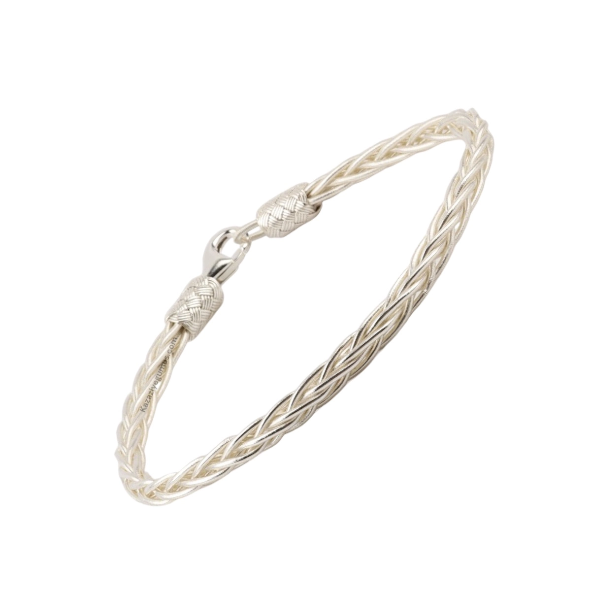 1000 Carat Fox Knit White Kazaziye Bracelet