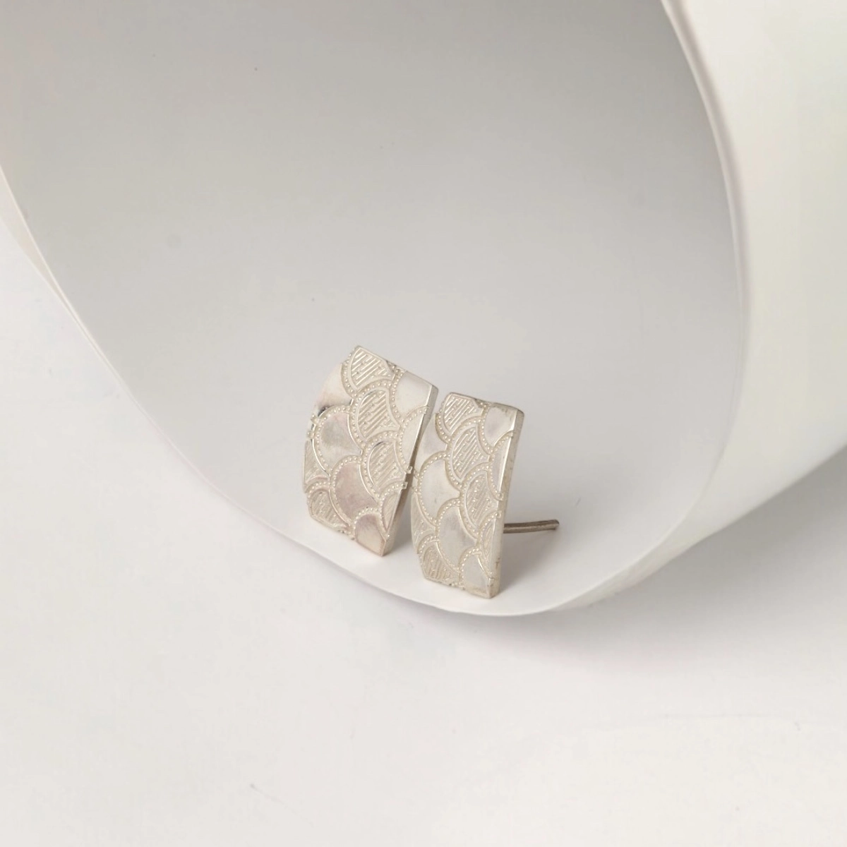 925 K Pul Trabzon Hasırı Silver Earrings