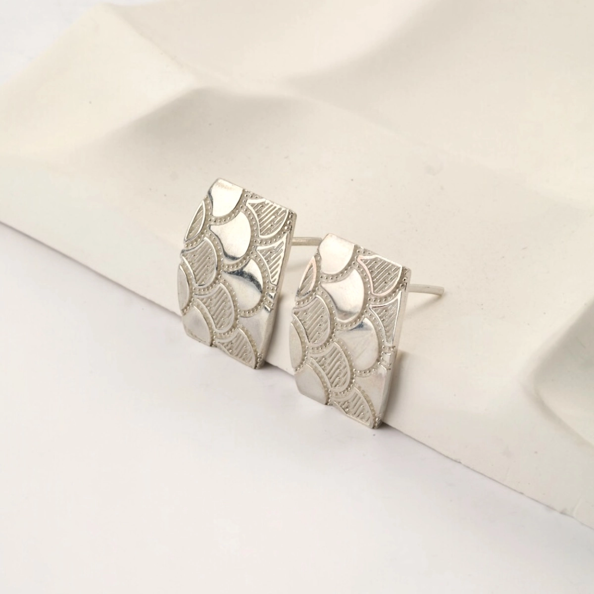 925 Sterling Trabzon Straw Silver Earrings