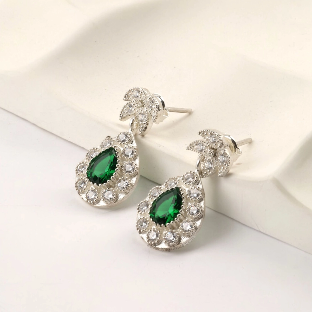925 Sterling Trabzon Straw Silver Earrings