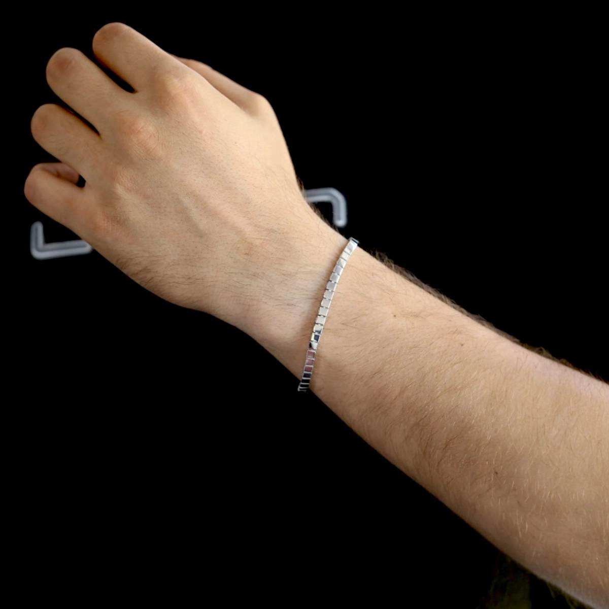 925 Sterling Cube Model Imported Silver Bracelet