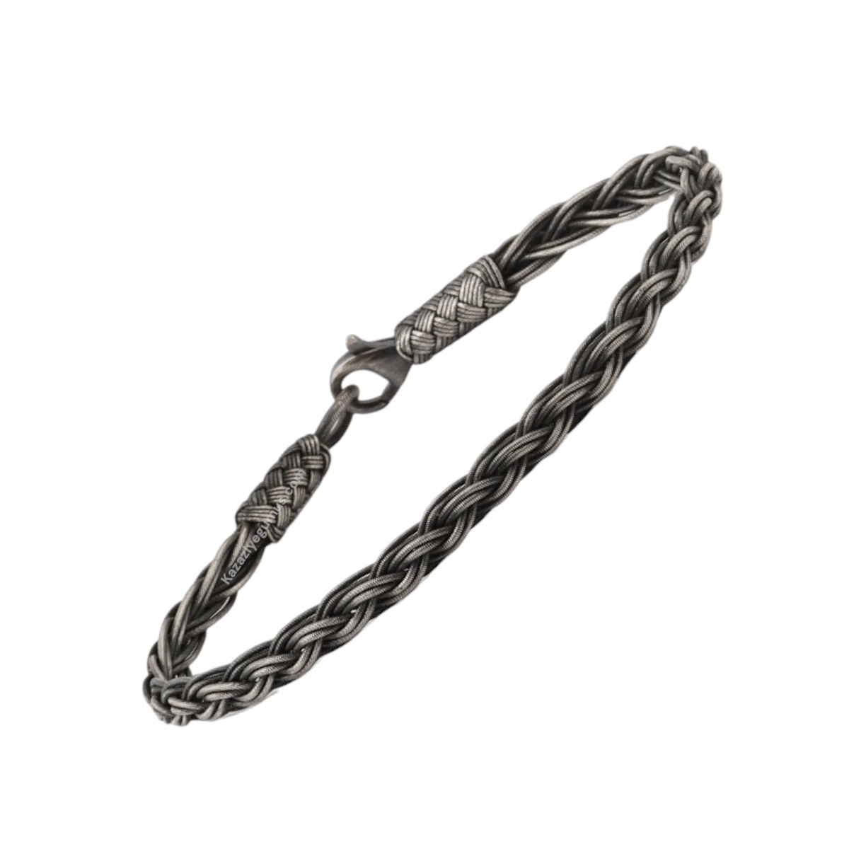 1000 Carat Double Knit Oxidized Kazaziye Bracelet