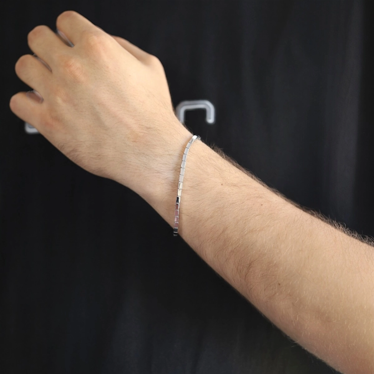 925 Sterling Rectangular Imported Silver Bracelet