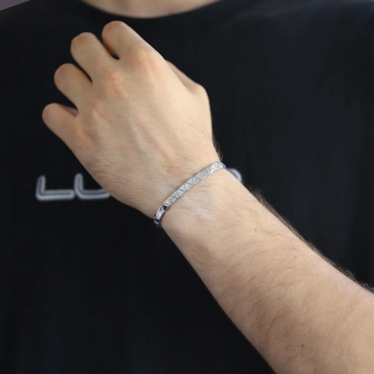925 Sterling Triangle Imported Silver Bracelet