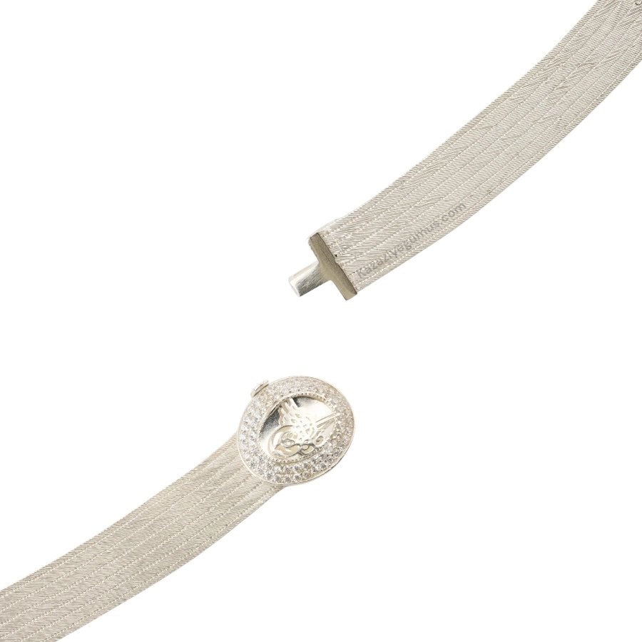 5 Row Trabzon Wicker Silver Necklace