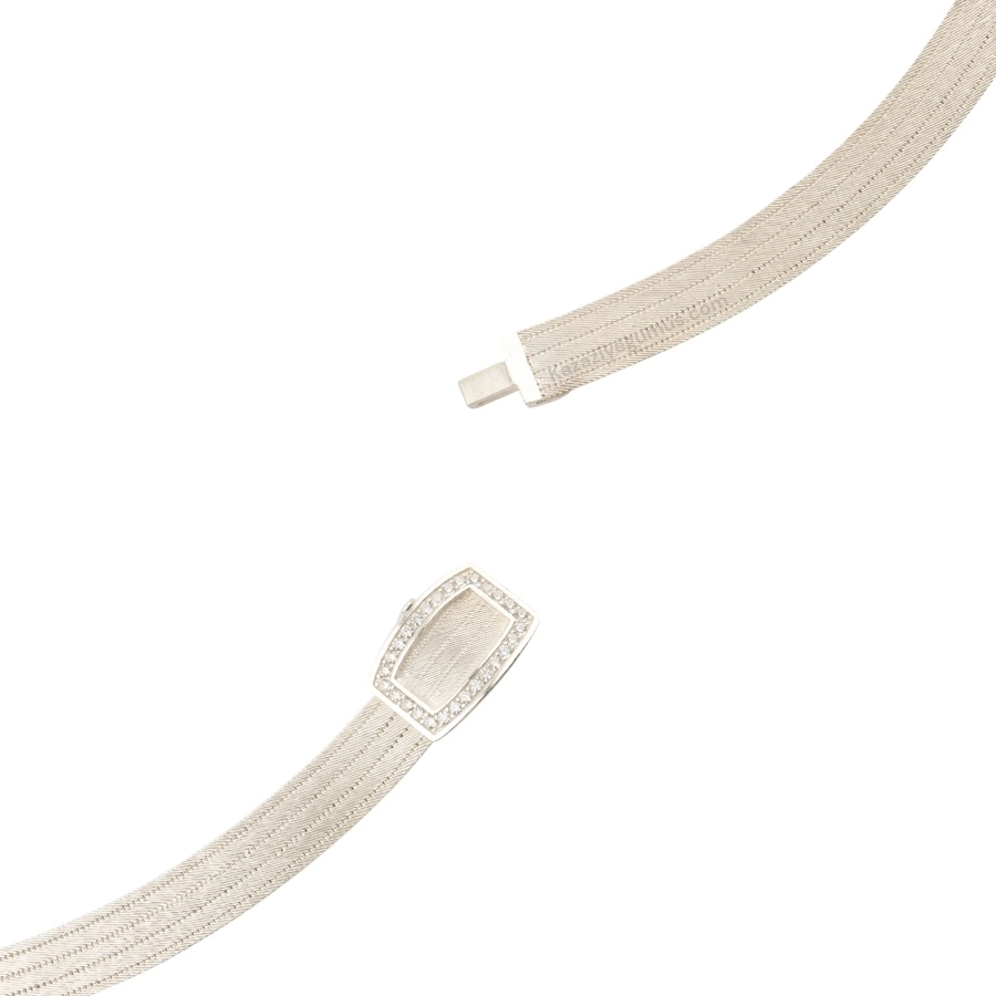 5 Row Trabzon Wicker Silver Necklace