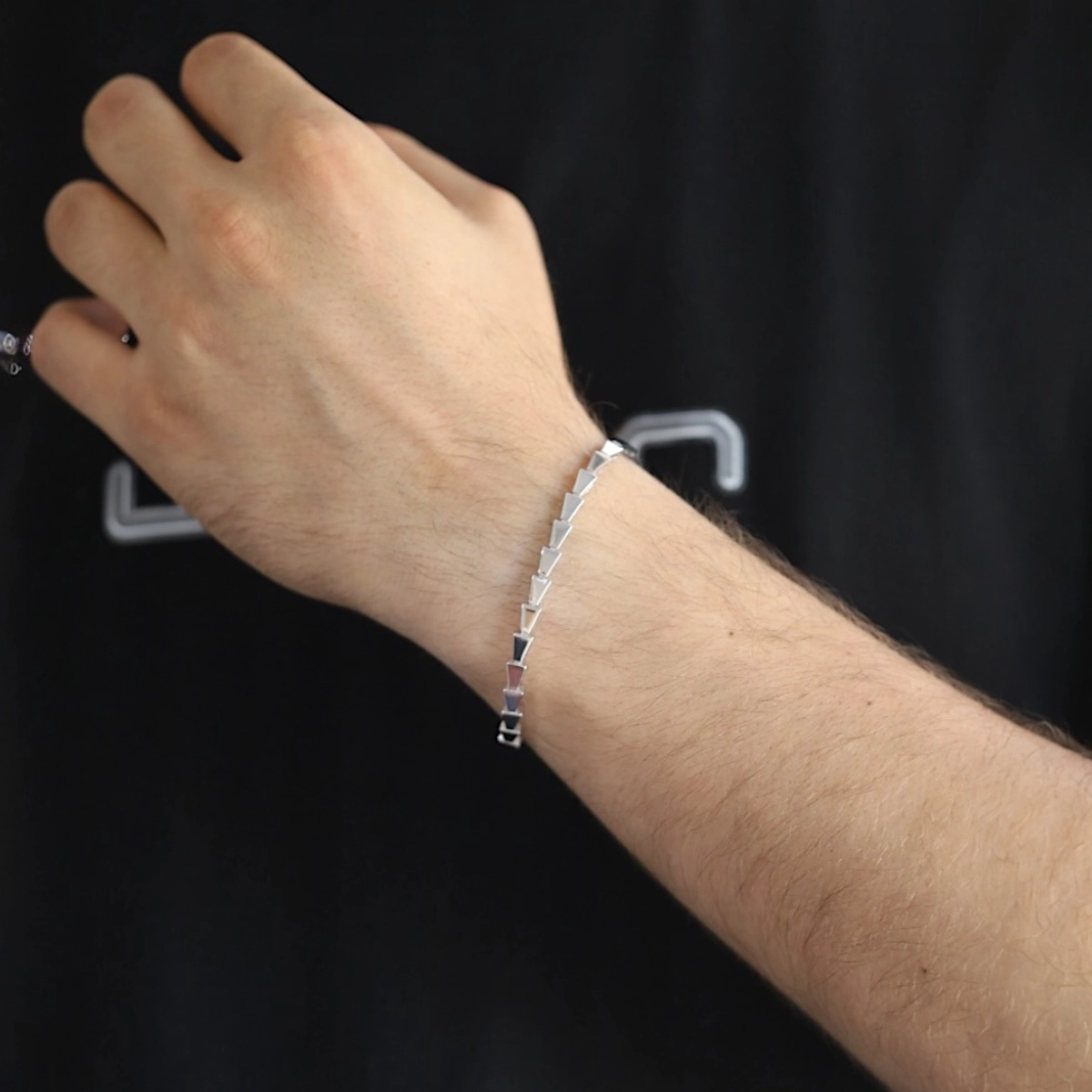 925 Sterling Triangle Imported Silver Bracelet