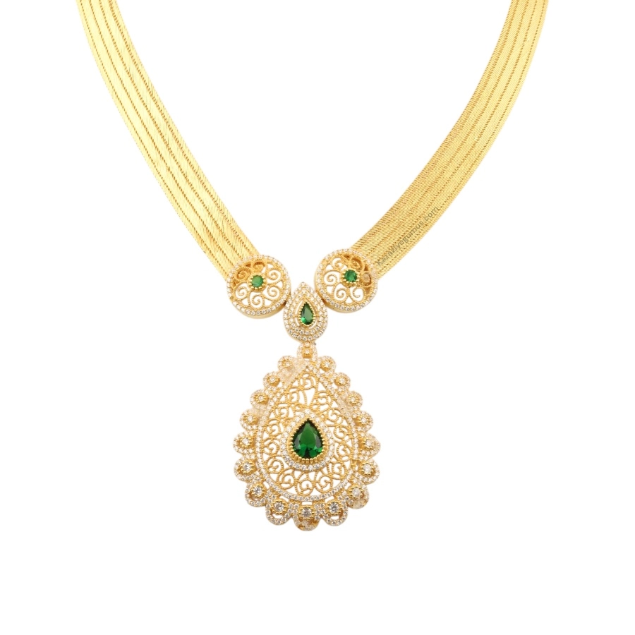 5 Row Trabzon Wicker Long Drop Model Necklace