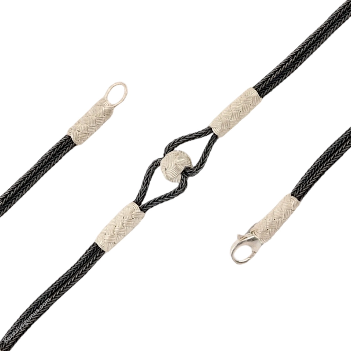 1000 Carat Kazaziye Three-Ball Silver Bracelet