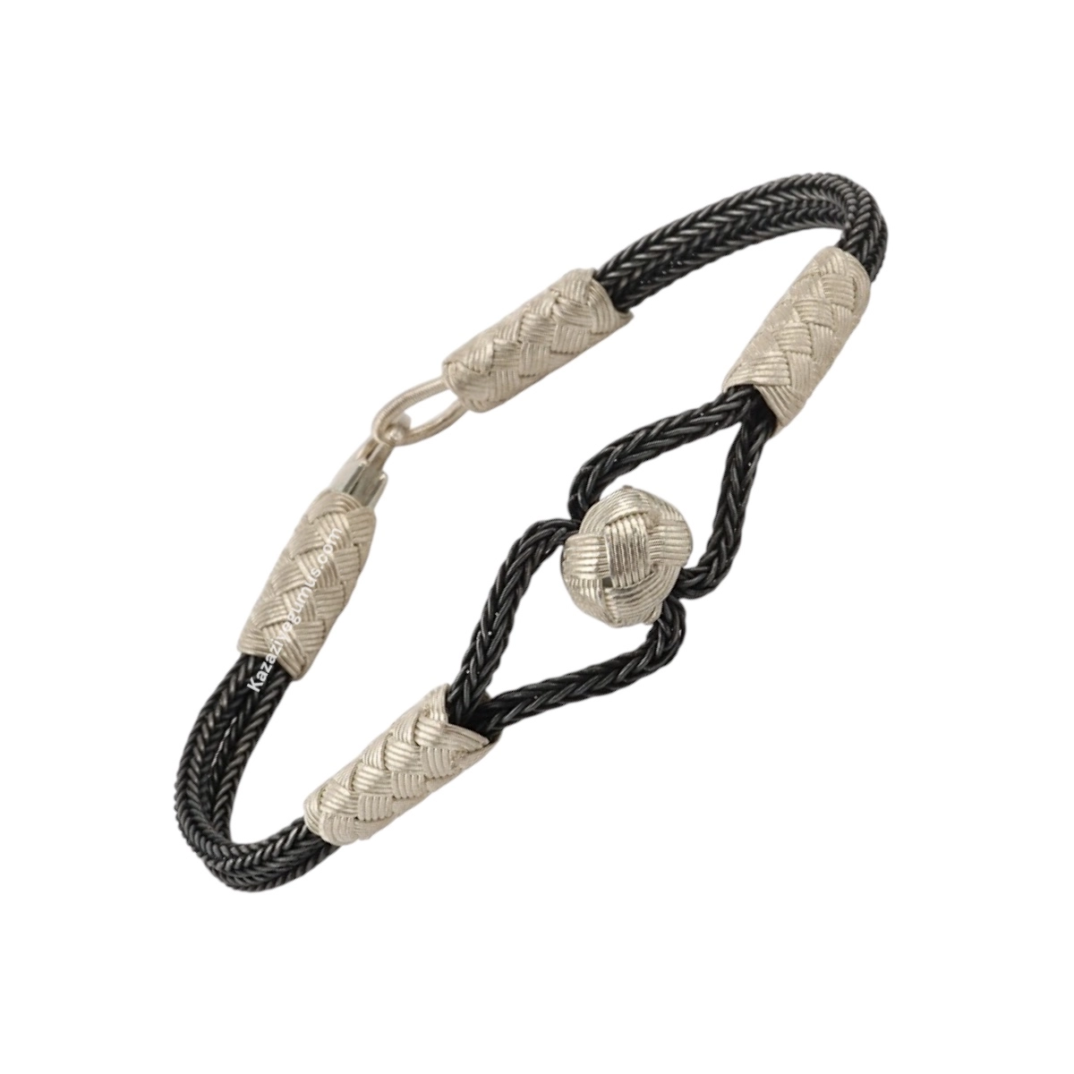 1000 Carat Kazaziye Three-Ball Silver Bracelet