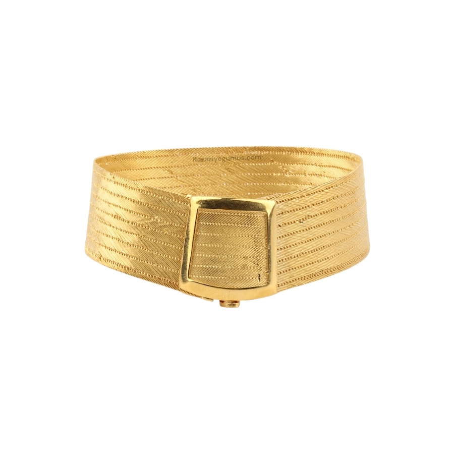 9 Row Trabzon Hasırı Klasik Kilit Silver Bangle