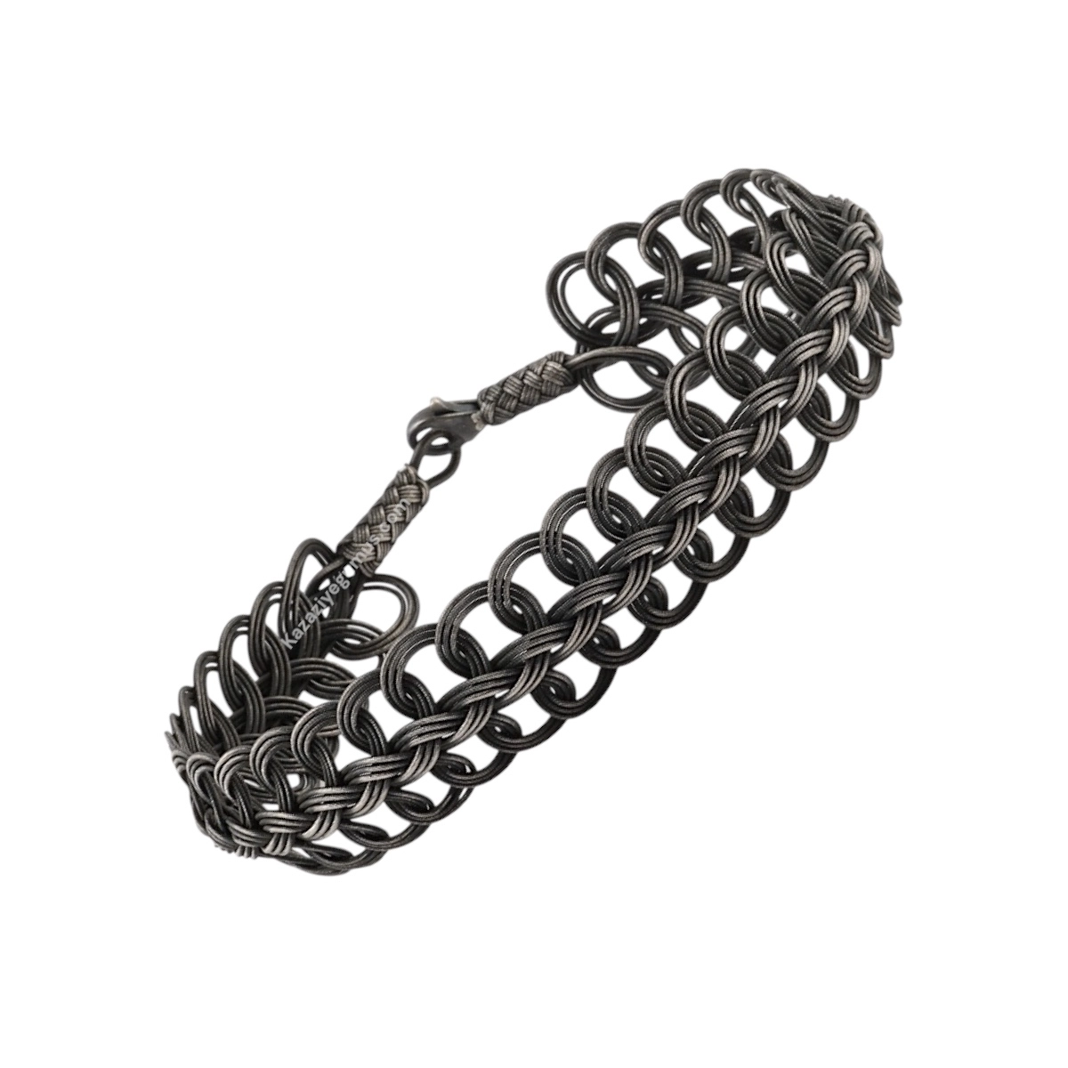 1000 Carat Kazaziye Herringbone Silver Bracelet