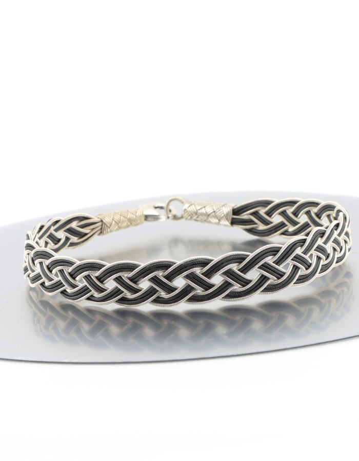 Kazaziye Black White Silver Bracelet