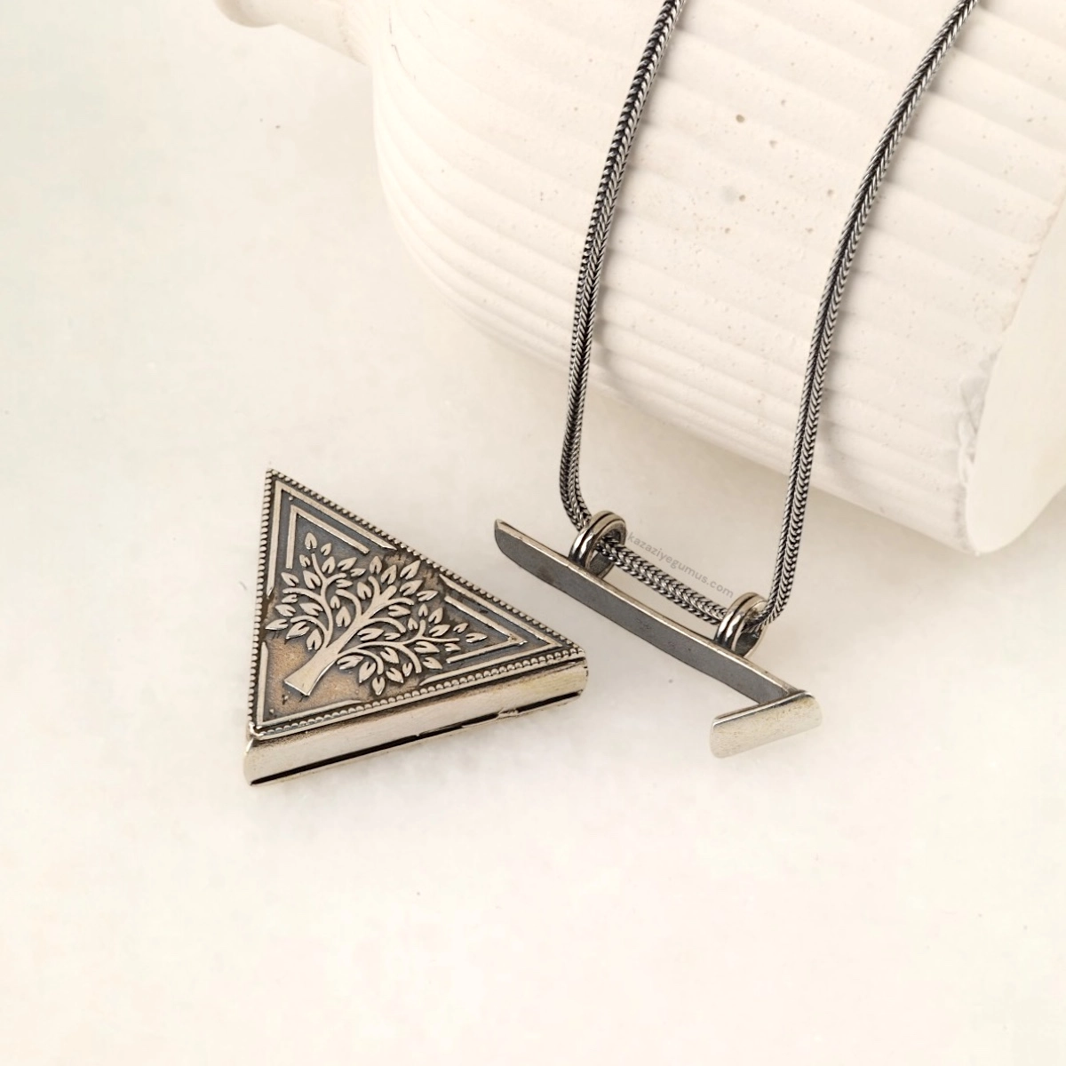 925 Sterling Silver Star and Crescent Necklace