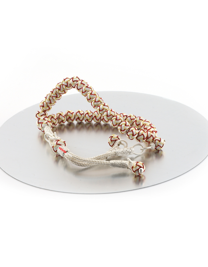 Kazaziye Silver Rosary White