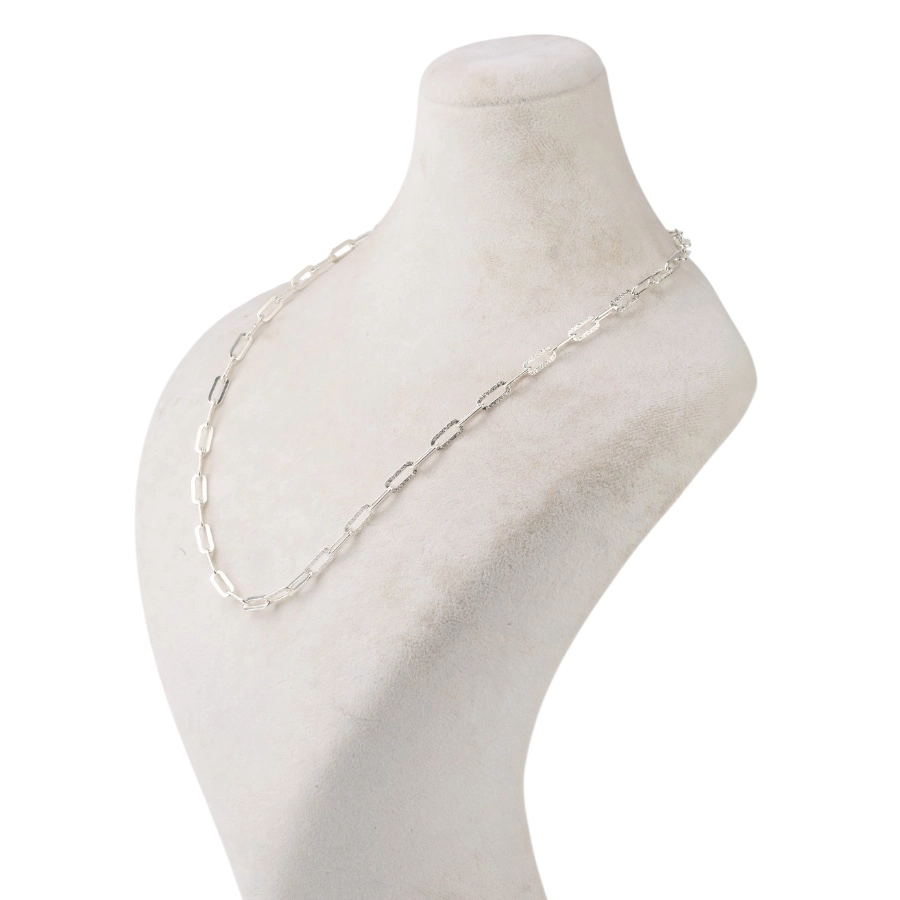 925 Sterling Silver Paperclip Chain Necklace