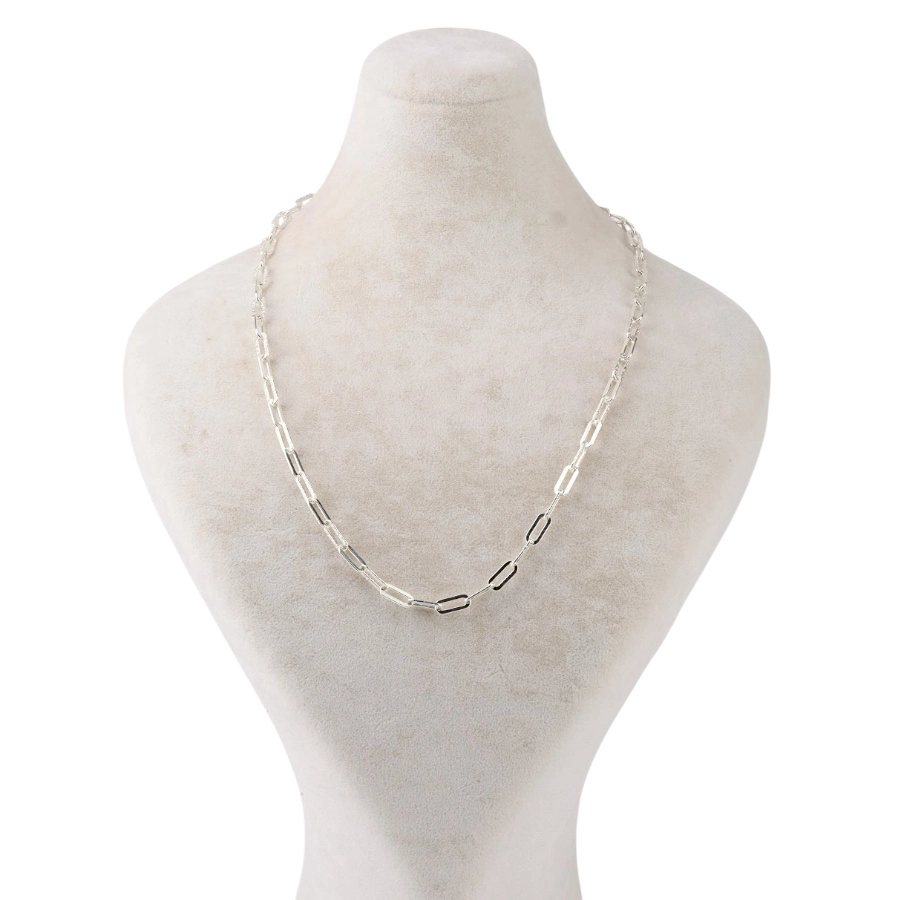 925 Sterling Silver Paperclip Chain Necklace
