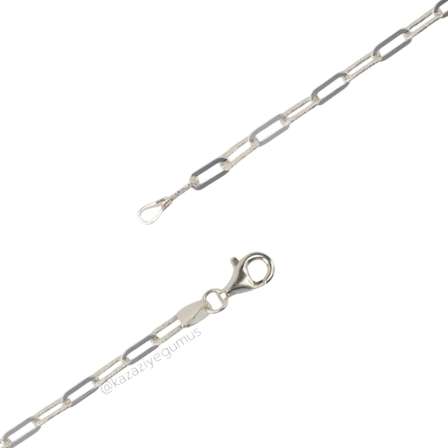 925 Sterling Silver Paperclip Chain Necklace