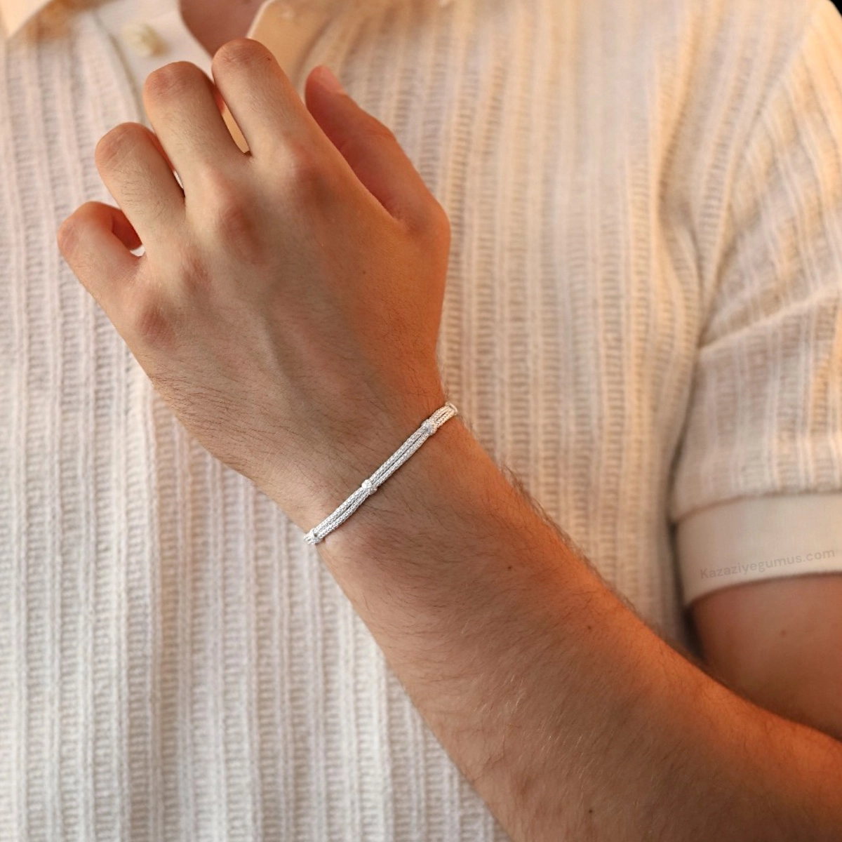 1000 Carat Kazaziye Silver Bracelet with Cicirik
