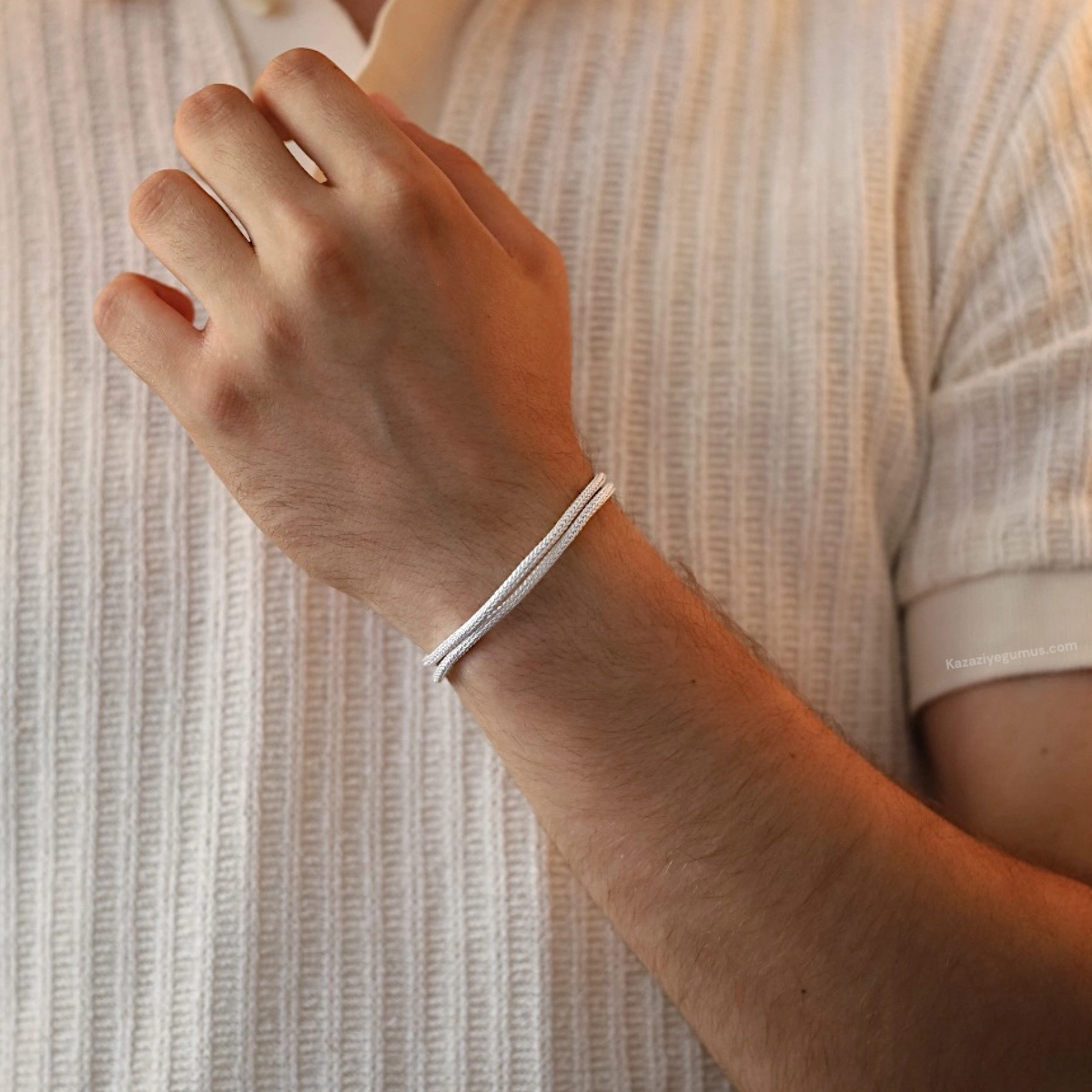 Kazaziye Silver Rope Bracelet
