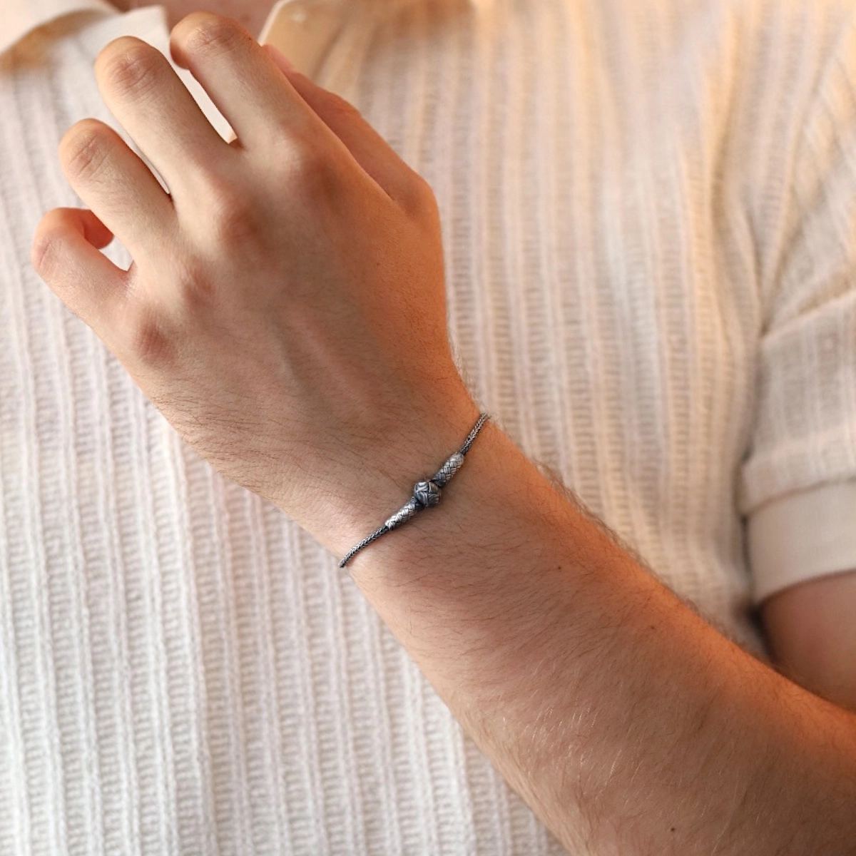 1000 Ayar Kazaziye Bir Toplu Oksitli Bileklik