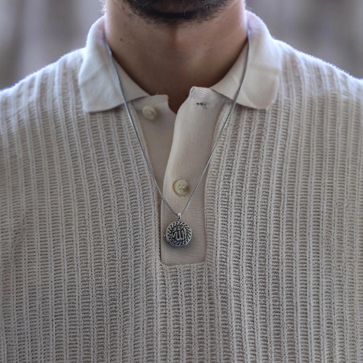 925 Sterling Silver Allah Amulet Necklace