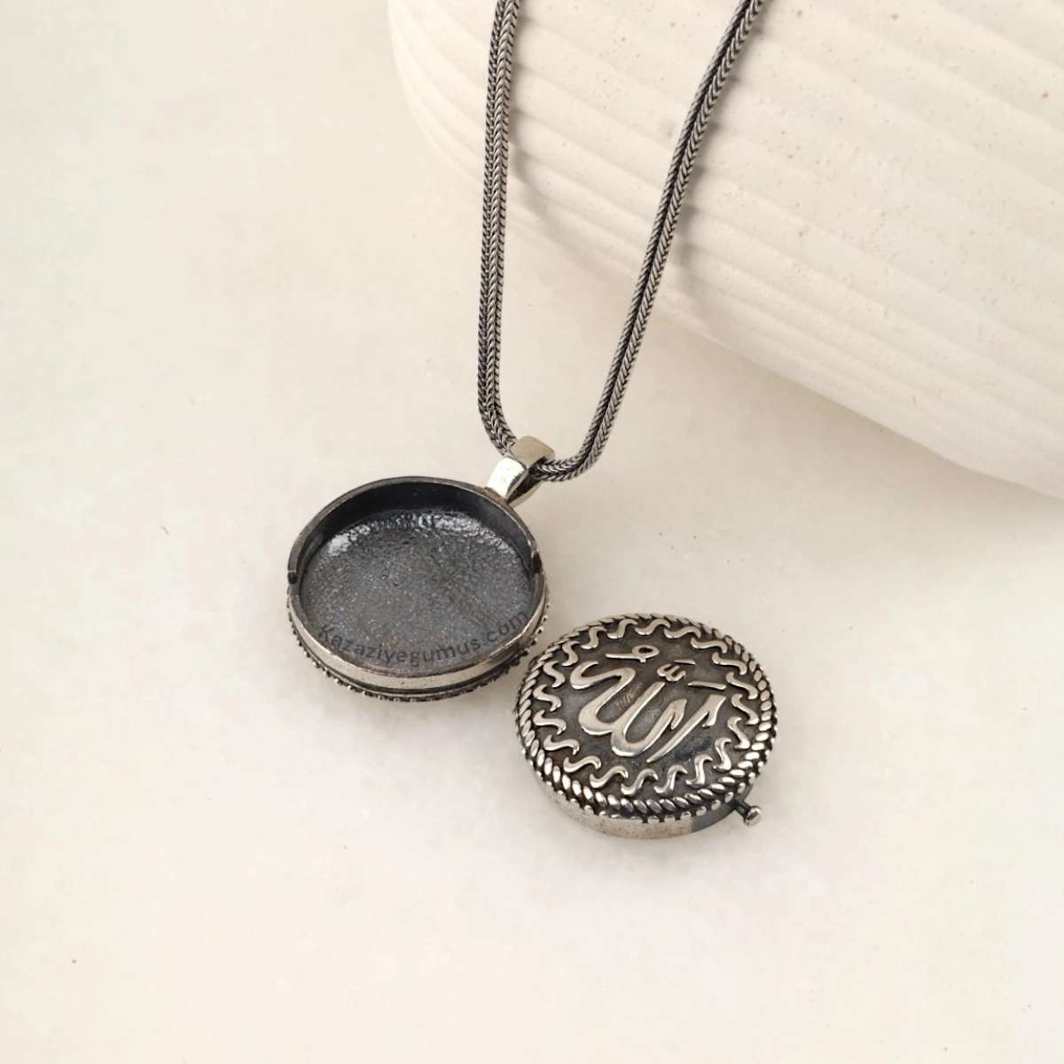 925 Sterling Silver Allah Amulet Necklace