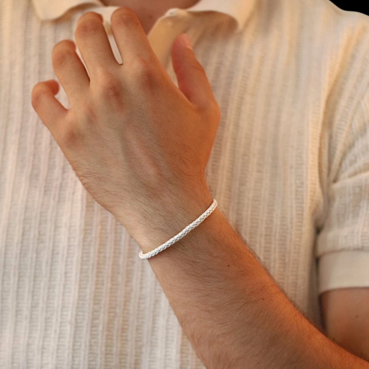 1000 Carat Knitted Oxidized Kazaziye Bracelet