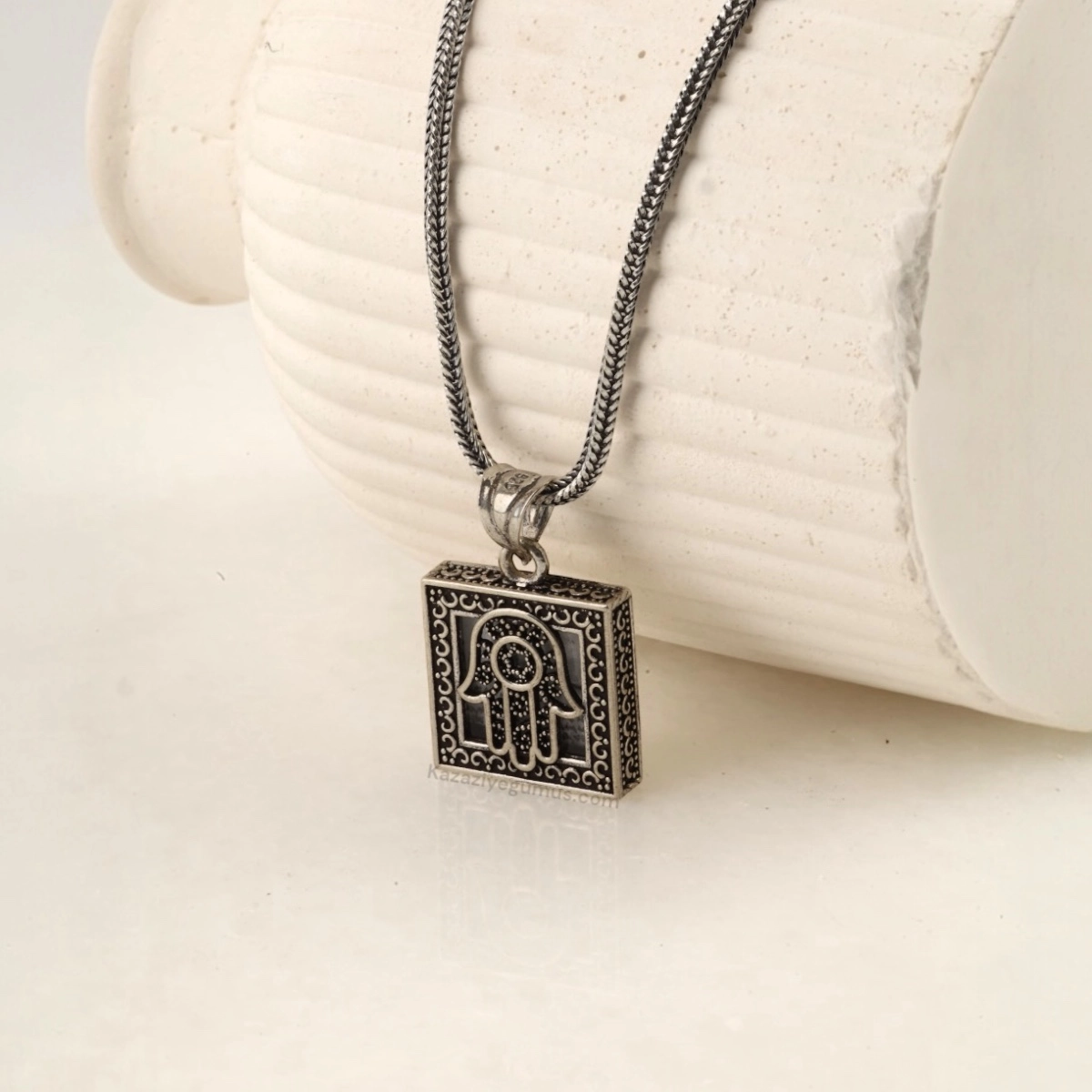 925 Sterling Cevşen Silver Necklace