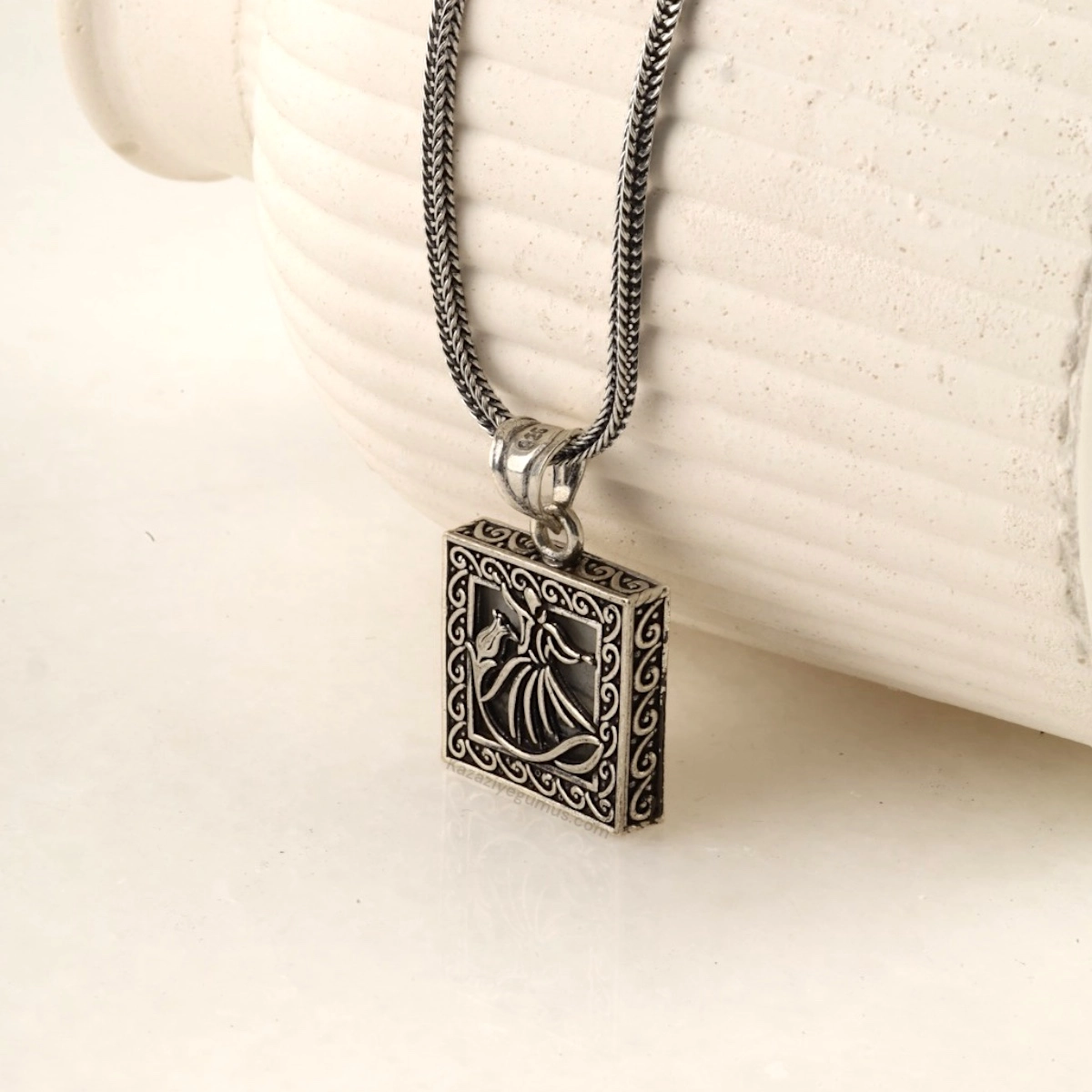 925 Sterling Cevşen Silver Necklace