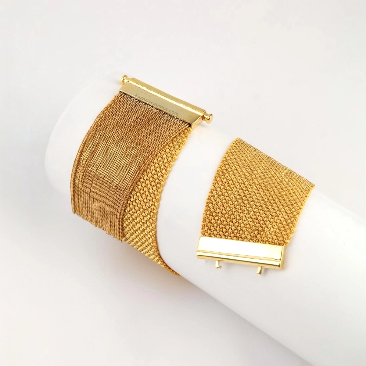 925 Ayar Altın Kaplama Kadın Gümüş Şal Set