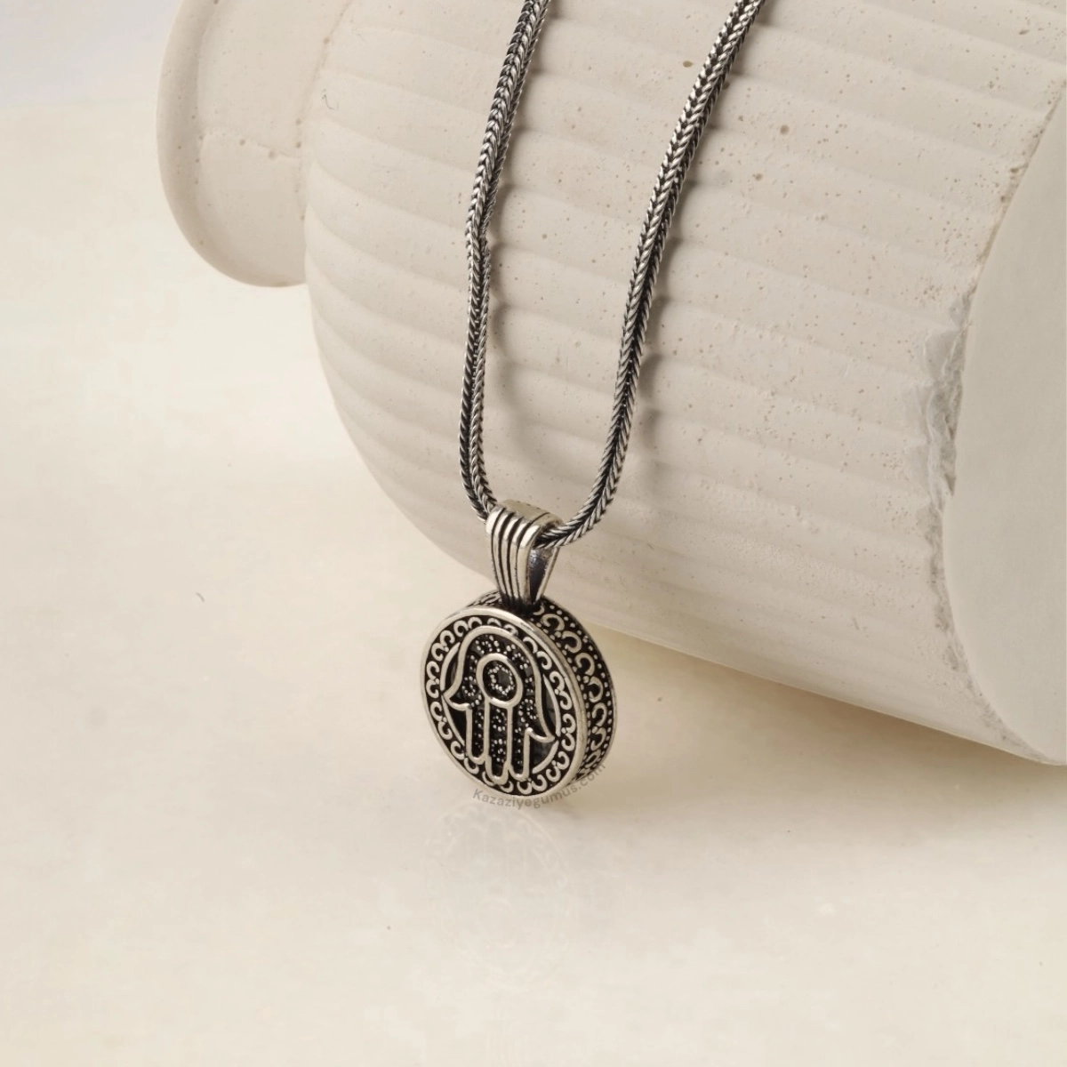 925 Sterling Silver Star and Crescent Necklace