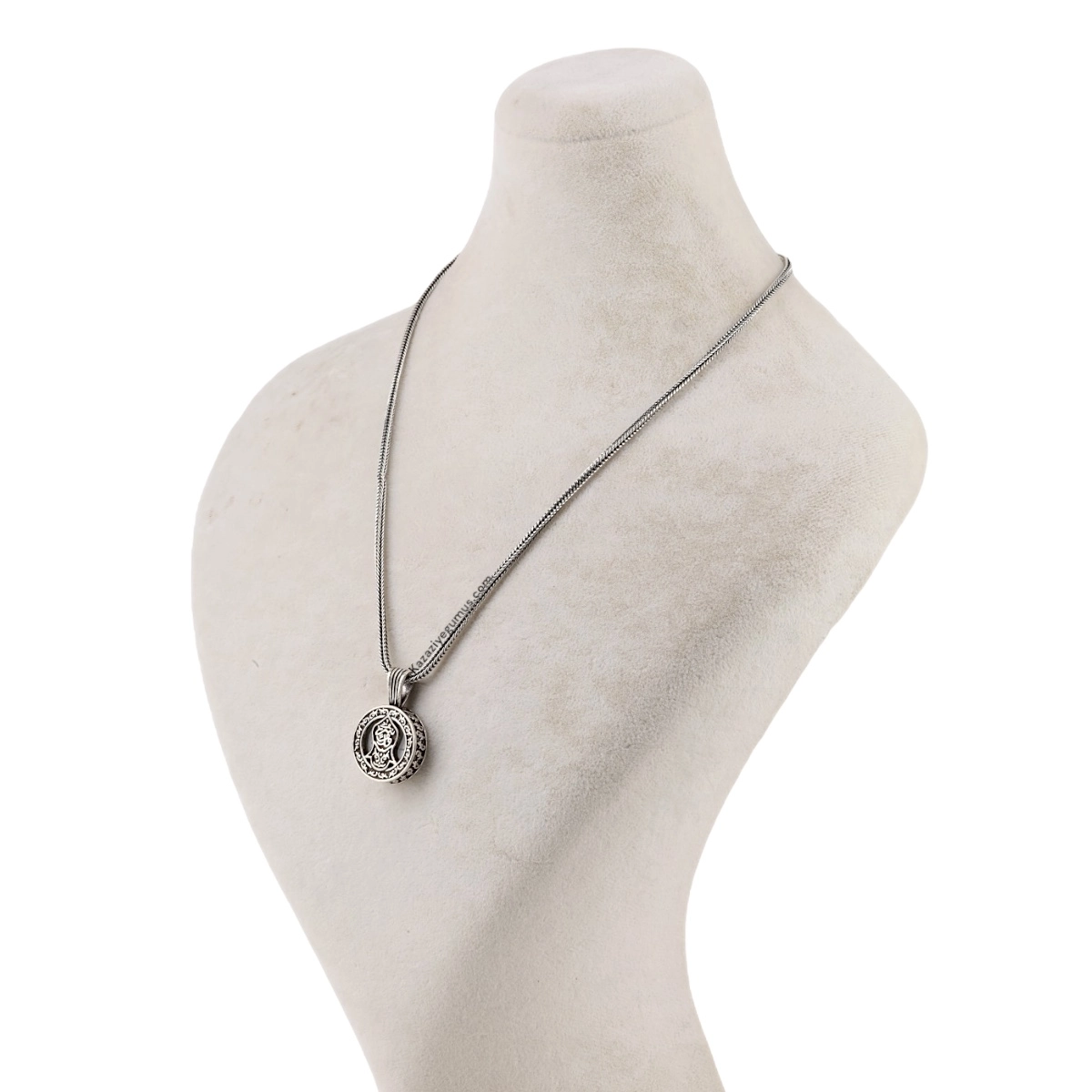 925 Sterling Silver Star and Crescent Necklace