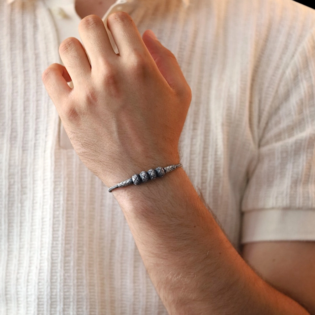 1000 Carat Kazaziye Four Ball White Bracelet