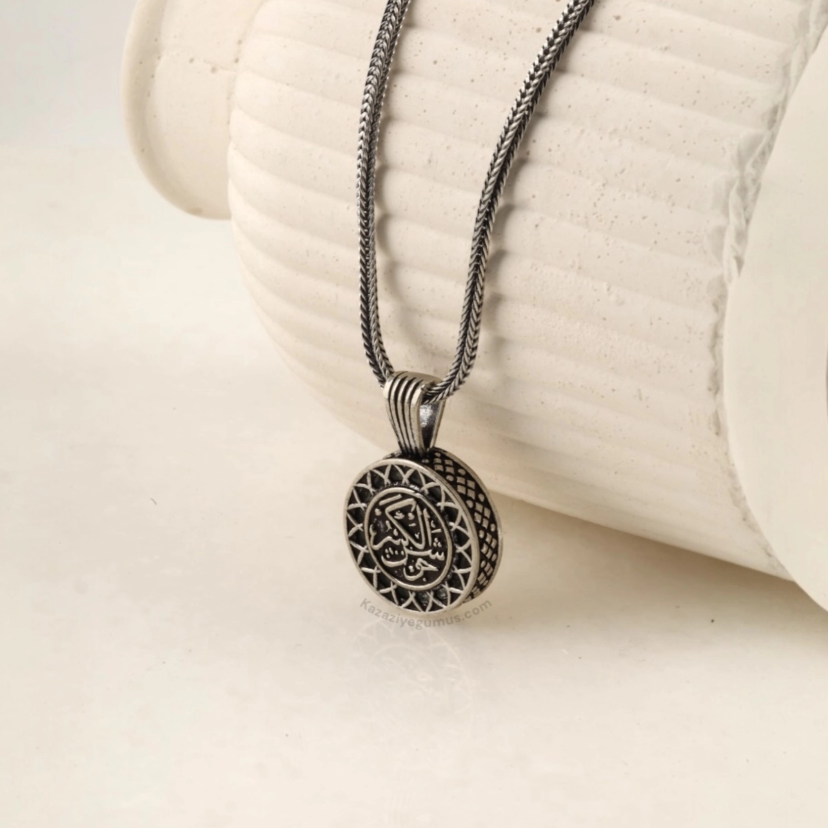 925 Sterling Silver Star and Crescent Necklace