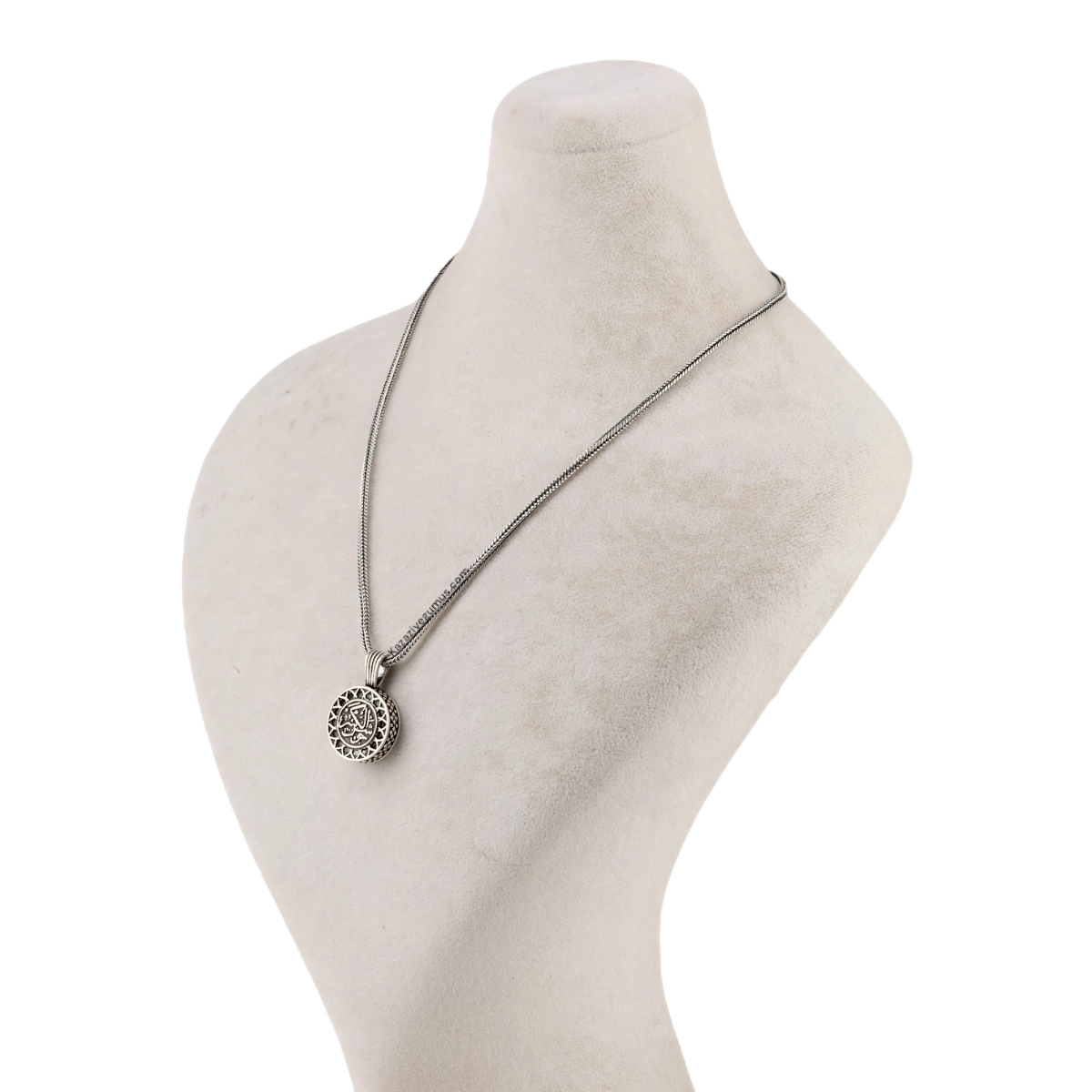 925 Sterling Silver Star and Crescent Necklace