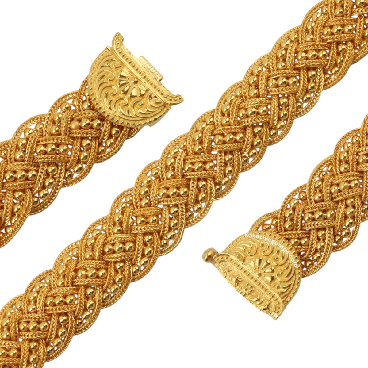 925 Sterling Silver Handmade Midyat Straw Necklace