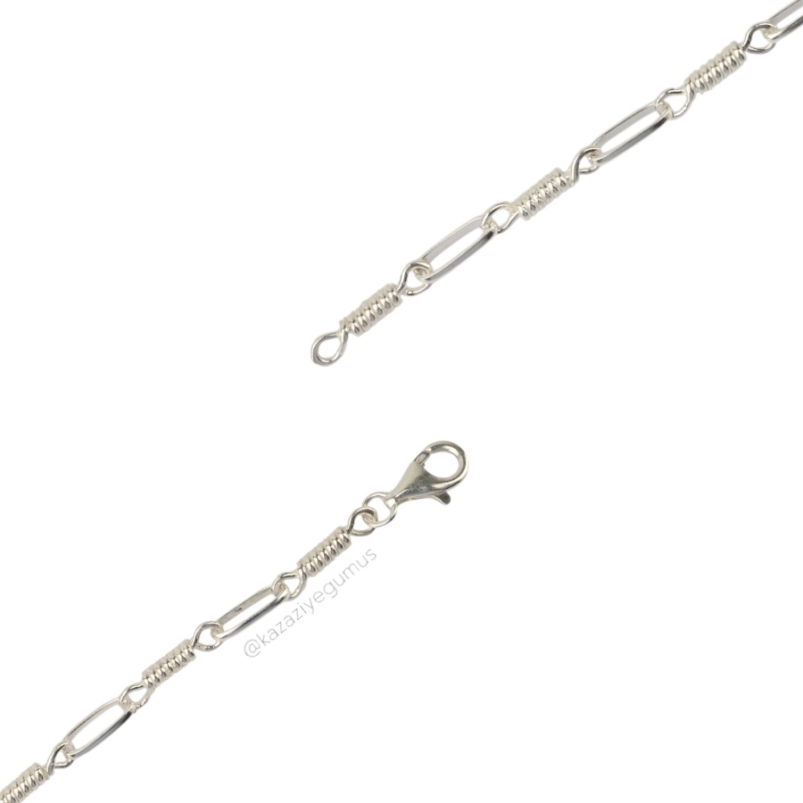 925 Sterling Silver Italian Spring Chain Necklace
