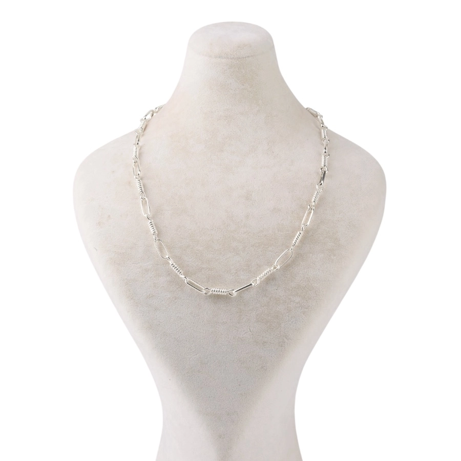 925 Sterling Silver Italian Spring Chain Necklace