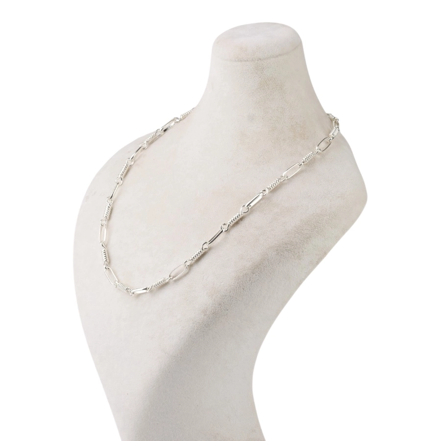 925 Sterling Silver Italian Spring Chain Necklace