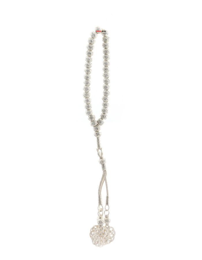 Kazaziye Silver Rosary White