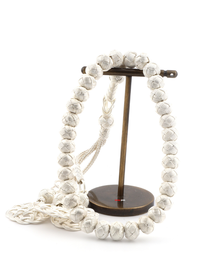 Kazaziye Silver Rosary White